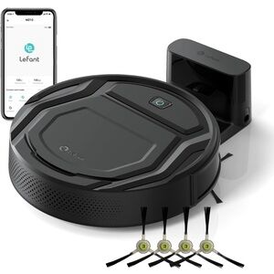 Robot Vacuum Lefant Black M210 Low Noise Tangle Free Pet Hair Wifi App Quiet OW